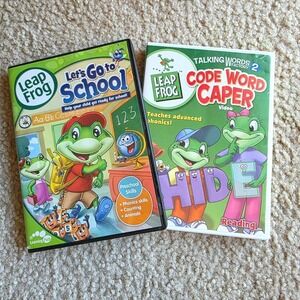 LeapFrog DVD Lot Let's Go to School Code Word Caper Phonics Kids Preschool